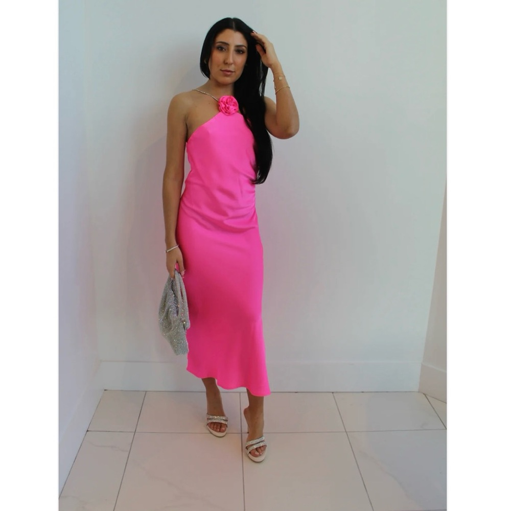 EUC Rosette Halter Dress